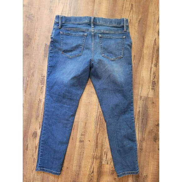 Ingrid & Isabel Women's Maternity Size 6 Blue Skinny Crop Elastic Waist Jeans - Picture 9 of 10